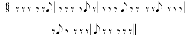 Single music example in 6/8