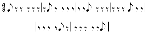 Another single music example in 6/8